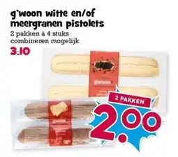 Boon`s Markt g'woon witte en/of meergranen pistolets aanbieding