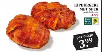 Boon`s Markt KIPBURGERS MET SPEK aanbieding
