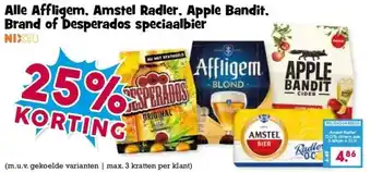 Boon`s Markt Alle Affligem, Amstel Radler, Apple Bandit. Brand of Desperados speciaalbier aanbieding