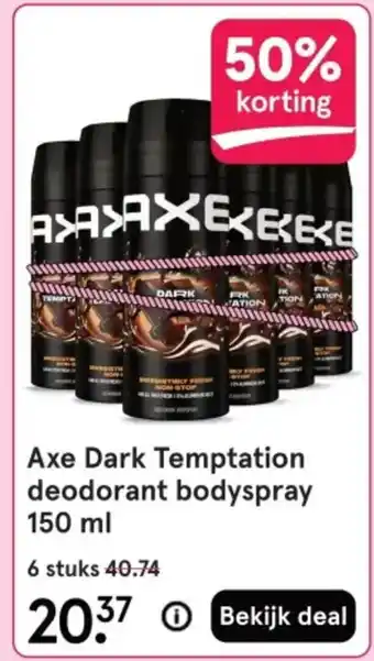 Etos Axe Dark Temptation deodorant bodyspray aanbieding