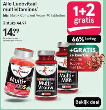 Etos Alle Lucovitaal multivitamines aanbieding