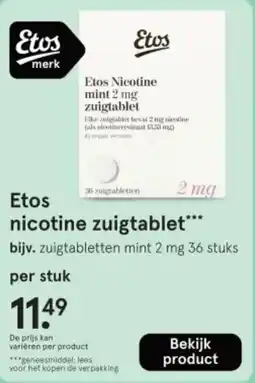 Etos Etos nicotine zuigtablet aanbieding