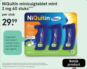 Etos NiQuitin minizuigtablet mint aanbieding