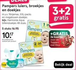 Etos Pampers luiers, broekjes en doekjes aanbieding