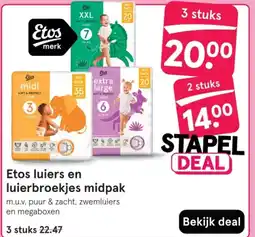 Etos Etos luiers en luierbroekjes midpak aanbieding