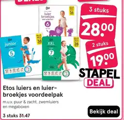 Etos Etos luiers en luier broekjes voordeelpak aanbieding