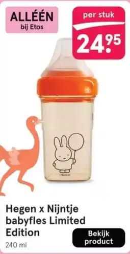 Etos Hegen x Nijntje babyfles Limited aanbieding