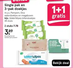 Etos Single pak en 3 pak doekjes aanbieding