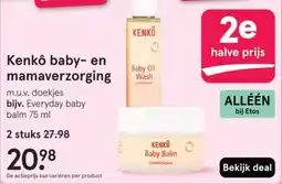 Etos Kenkô baby en mamaverzorging aanbieding