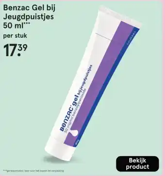 Etos Benzac Gel bij Jeugdpuistjes aanbieding