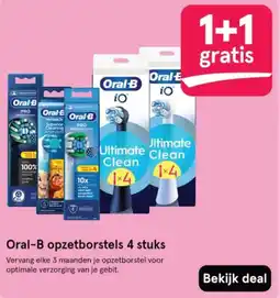 Etos Oral-B opzetborstels 4 stuks aanbieding