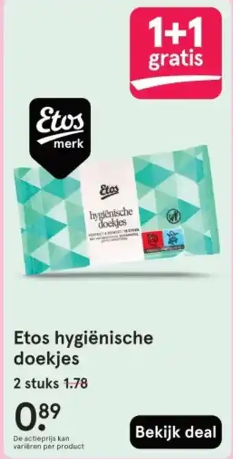 Etos Etos hygiënische doekjes aanbieding