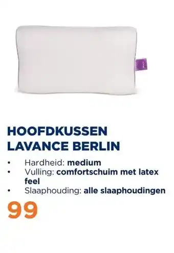 TotaalBED Hoofdkussen Lavance Berlin aanbieding