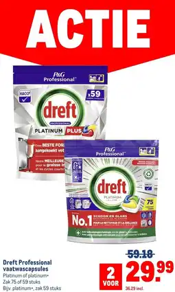 Makro Dreft Professional vaatwascapsules aanbieding