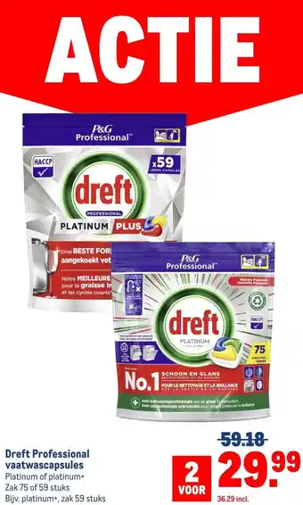 Makro Dreft Professional vaatwascapsules aanbieding