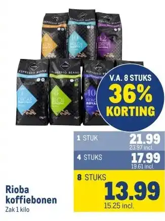 Makro Rioba koffiebonen aanbieding