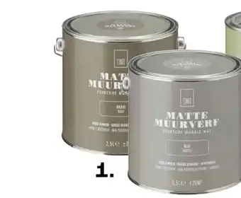 Kwantum Muurverf mat Khaki of klei aanbieding