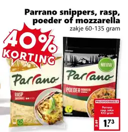 CoopCompact Parrano snippers, rasp, poeder of mozzarella aanbieding