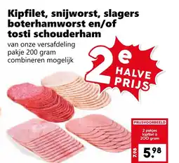 CoopCompact Kipfilet, snijworst, slagers boterhamworst en/of tosti schouderham aanbieding