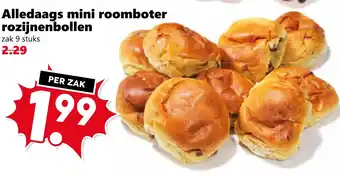 CoopCompact Alledaags mini roomboter rozijnenbollen aanbieding