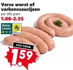 CoopCompact Verse worst of varkenssaucijzen aanbieding
