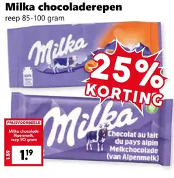 CoopCompact Milka chocoladerepen aanbieding