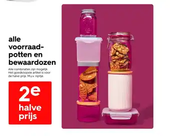 HEMA Alle voorraad potten en bewaardozen aanbieding