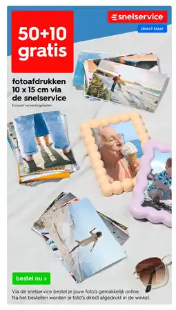 HEMA Fotoafdrukken 10 x 15 cm via de snelservice aanbieding