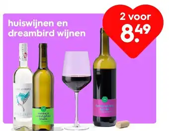 HEMA Huiswijnen en dreambird wijnen aanbieding