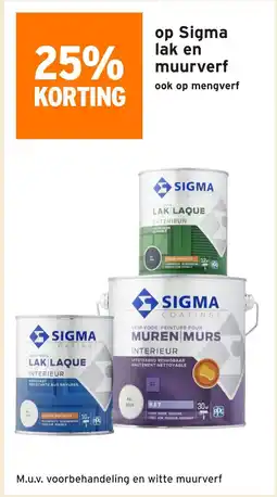 GAMMA Op Sigma lak en muurverf aanbieding