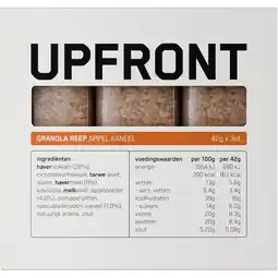 Jumbo Upfront Granola Bar Appel Kaneel 3 Stuks aanbieding