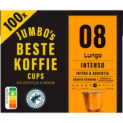Jumbo Jumbo's Lungo Intenso Koffiecups 100 Stuks aanbieding