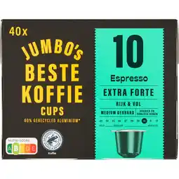 Jumbo Jumbo's Espresso Extra Forte Koffiecups 40 Stuks aanbieding