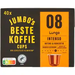 Jumbo Jumbo's Lungo Intenso Koffiecups 40 Stuks aanbieding