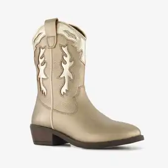 Scapino Groot leren meisjes cowboylaarsjes goud aanbieding