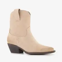Scapino Harper suede dames western laarzen beige aanbieding