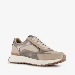 Scapino Blue Box dames sneakers met panterprint details taupe aanbieding