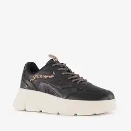 Scapino Blue Box dames dad sneakers met dierenprint zwart aanbieding