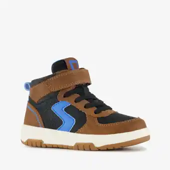Scapino Blue Box hoge jongens sneakers bruin blauw aanbieding