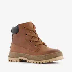 Scapino Stap leren jongens veterschoenen bruin aanbieding