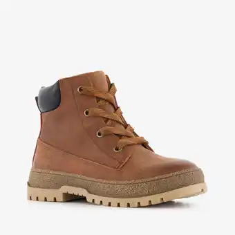 Scapino Stap leren jongens veterschoenen bruin aanbieding