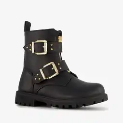 Scapino Blue Box meisjes biker boots met studs zwart aanbieding
