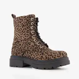 Scapino Blue box dames boots panterprint aanbieding