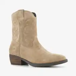 Scapino Harper suède dames western boots lichtbruin aanbieding