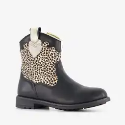 Scapino Blue Box meisjes cowboylaarsjes met luipaardprint zwart aanbieding