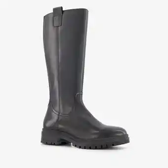 Scapino Harper hoge leren dames laarzen zwart aanbieding