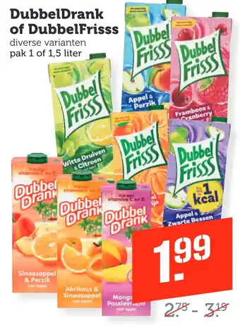 Coop DubbelDrank of DubbelFrisss aanbieding