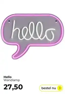 Lampidee Hello aanbieding