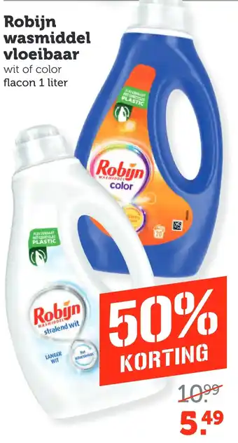 Coop Robijn wasmiddel vloeibaar aanbieding
