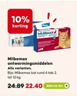 Pets Place Milbemax ontwormingsmiddelen aanbieding